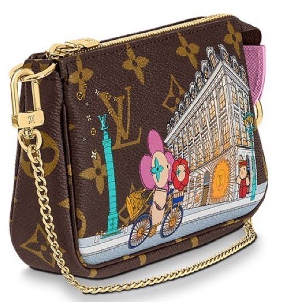 Authentic Louis Vuitton Mini Pochette Accessoires Christmas Vivienne Vendome - Picture 6 of 16